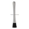 Bar Tools 8 Inch Cocktail Muddler Stainless Steel With Black Grooved Ice Hammer Fruit Wine Rrb16197 Drop Delivery Home Garden Kitche Dhqd4