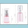 Opslagflessen potten 30 ml/60 ml/80 ml/100 ml spray plastic reis botteling alcohol vloeistof handdesinfanist douche gel dispenser drop de dhynm