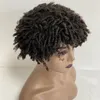 6 mm krul 130% Dichtheid Medische pruiken 12inches Braziliaanse maagdelijke menselijk haar dunne huid Eenheid natuurlijke kleur volledige PU -pruik voor zwarte vrouwen