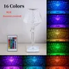 Bordslampor 3/16 Färger LED Crystal Lamp Touch Dimning Creative Ving Glass Night Light Atmosphere Bedroom Living Room Home Decor