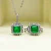 Kedjor 2023 S925 Silverhalsband Retro Emerald Pendant 7 Jewelry Girl Skicka flickvän 5A Zircon Factory Direct Sales