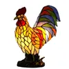 Table Lamps FUMAT Stained Glass Lamp Creative Rooster Cock Home Docor For Living Room Office Light Fixtures LED