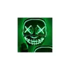 Party Masks Halloween Mask Led Light Up Neon Maska Cosplay Mascara Horror Mascarillas Glow In Dark Masque EEA3212 Drop Delivery Home Dhvxt