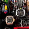 Luxe Mechanisch Horloge Richar Mills Rm11-03 Swiss Sapphire Mirror Rubber Horlogeband met Automatisch Uurwerk TG8R3