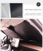 Nya bilvindrutesolskåp för Tesla Model 3 / Y Summer Automobile Front Window Visors Solskyddsparasol Tillbehör