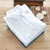 Men's Casual Shirts Design Italian Style 100% Linen Long Sleeve Men's Brand Casual 5 Color Pure White Men's Top Camisa Chemise 230331