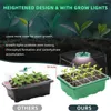 Grow Lights Vassoio di avviamento per semi con luce Kit da 5 pezzi Luminosità regolabile Umidità per la coltivazione indoor Germinatina