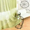 Rideau noir rayé Tulle moderne Simple voilages pour salon chambre Voile fenêtre traitement vert Orange marron rideaux