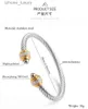 Bracelet Dy Luxury Designer Twisted Pearl Head Women Fashion Versatile Twist Bracelets Jewelry Platinum Plated Wedding Gifts 5MM