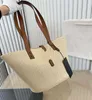 Большая способность пляжная сумка L Письмо дизайнеры сумочка женщина соломенная сумка для покупки моды для покупок в одно плечо кошельки 230331