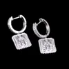 Boucles d'oreilles à la mode pour femmes, bijoux Slim, couleur or blanc 18K, Baguatte scintillante CZ, cerceaux pour femmes, Earings3518296