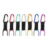 Drinkware Handle Fashion Creative Metal & Ribbon Locking Carabiner Clip Water Bottle Buckle Holder Camping Snap hook clip-on SN4358