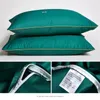 Uppsättningar nr.5660 Luxury Emerald Green Däcke Set Bomull med bin Bäddar queen Size 4st Euro dubbelsängar 60 -tal Sateen Sheets T2