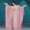 Scene Wear Belly Dance Costume Long Robe Performance Oriental Swing Tribal Khaleegy Dress for Women Folk Outfit Exotic