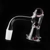 Smoke Full Weld Beveled Edge Hourglass Terp Slurper Quartz Banger Nails With Marble Beads And Ruby Pearl Suitfor Glass Bongs