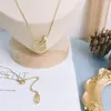 High end Charm Pendant Necklaces Luxurious Design Necklace Exquisite 18k Gold Plated Long Chains Hot Style Jewelry Accessories Selected Girls Pair Christmas