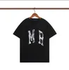 amri Flowing Color Lettera s High Street Fashion Summer Men Paint Drip T-shirt stampata in cotone di qualità T casual manica corta H 1897