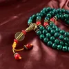 Chokers 8 mm Malachite japamala duchowe kobiety mężczyźni joga biżuteria Modlitwa Modercja 108 Mala Naszyjnik 230331