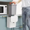 Avfallsbackar Kök badrum toalettlagring med inre fatväggmonterad skräpskåp skåp skräp skräp bin dörr hängande skräp kan 230331