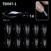 False Nails 600Pcs Long Stiletto Oval Nail Art Tips Transparent/Nature Full Cover Manicure Almond Artificial Fake Salon Too