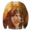 Moletons masculinos moletons phechion moda masculino/mulher animal husky cão 3d impresso na manga longa roupas esportivas casuais pulôver s41