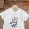 23ss designer kids t shirt toddler tee short sleeve tshirts baby boy girls clothes Round neck Pure cotton love rabbit logo print T-shirts High quality kids clothes a1