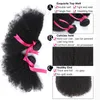 Trames Brésiliennes Afro Crépus Bouclés Extension de Cheveux Humains Non Transformés Péruvien Malaisien afro Cheveux Weave bundles