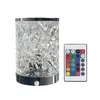 Veilleuses LED Atmosphère Lampe USB Charge Vague D'eau Pographie Éclairage Cylindrique Portable Acrylique Sans Fil Pour La Décoration De La Maison