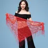 Stage Wear Women Sexy Show Costumes Sequins Dancer Skirt Belly Dance Belt Hip Scarf Waist Chain