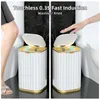 Waste Bins Smart Sensor Garbage Kitchen Bathroom Toilet Trash Can Automatic Induction Waterproof with Lid 1015L 230331