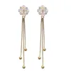 Boucles d'oreilles en forme de poire en zircone cubique verte pour femmes, accessoires élégants pour fête de mariage, joli cadeau, nouveaux bijoux