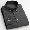Chemises décontractées pour hommes 100% coton Oxford à manches longues pour hommes doux à carreaux boutonné formel uni décontracté chemise unie grande taille 5XL6XL 230331