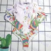 Projektant Kwiat stroju kąpielowego z długim rękawem dla kobiet dla kobiet wiosna najnowsze bikini damskie jeden kawałek