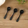 White Black Small Plastic Coffee Measuring Spoon Kitchen Tools 1ml Milk Powder Liquid Seasoning Refillable Reusable Scoops