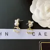 Orecchini di perla con diamanti in oro 18k desinger Desinger Womens Orecchini Design di gioielli vintage per Womens Europa Accessori per coppia di feste di nozze di lusso con scatola regalo
