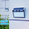 Lampes murales d'extérieur Lampes solaires, détecteur de mouvement 112 LED, étanches, lumières de sécurité en acier inoxydable 4 modes d'éclairage pour porte d'entrée Cour arrière, garage, terrasse, marches