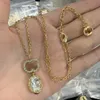 2023 قلادات كلاسيكية رجعية مصمم للنساء قلادة قلادة GGITY فاخر مزدوج G Letter Jewelry KGX1C