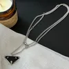 Lyx Designer Hänge Halsband Dam Halsband Choker Chain 925 Silver Pläterad Kvalitet Rostfritt Stål Brev Hänge Halsband För Kvinnor Smycken