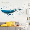 Wall Stickers Creative Whale Wall Decal Living Room Background Wall Decoration Home Self adhesive Decal Room Decoration Bedroom Warm Decoration 230331