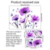 Wall Stickers Romantic Purple Flower Wallpaper Living Room Bedroom Family Background Butterfly Wall Decoration Self adhesive Decorative Sticker 230331