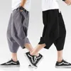 Mäns byxor Summer Mens Cross Pants Streetwear Harem Pants Male Lose Chinese Style High Quality Men Casual Pants Fashionable Large Size 5xl W0325