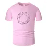 Men's T Shirts Cool Geometry Line Art O Neck Cotton Shirt Men And Woman Unisex Summer Short Sleeve Designed Casual Tee M02089