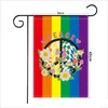 Drapeau de jardin Gay Pride 30*45cm Double impression bannière de jardin en Polyester arc-en-ciel LGBT Pride