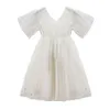 Vestidos de meninas roupas de designer de bebê Princesa Fairy Star Dress Gaze Gaze A-Line Puff Sleeve Dress Dress Party Boutique Kids Summer Dress Fashion Saias