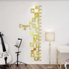Wall Stickers Acrylic Mirror Height Measurement Wall Decal Paper Children's Room Growth Chart Nursery Decorative Wall Art Mirror Wallpaper 230331