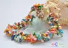 Pendanthalsband P5285 4ROW 18 "20mm Multicolor Barock Tail Freshwater Pearl Necklace