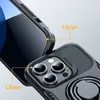 Estuches para teléfonos Apple para iphone 14 plus Pro Max Estuche de protección contra caídas con soporte para anillo Rotación de aleación de zinc Soporte para teléfono móvil A prueba de golpes Durable Man Armor Contraportada