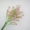 Flores decorativas Toque real pu Babysbreath Flower Flore Flore Branch El Decoração Home Plástico Exibir buquê artificial