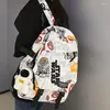 Backpack Printing Waterproof Bag Women Graffiti College Men Travel Book Girl Boy Laptop Student Fashion Lady Mężczyzna