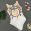 Swim wear Para Praia suit Women Vintage Print Monikini Summer Wear High Cut wear Sexy Push Up Bathing Suit 230331